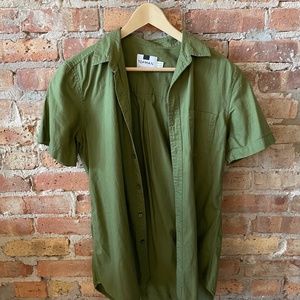 Green button up